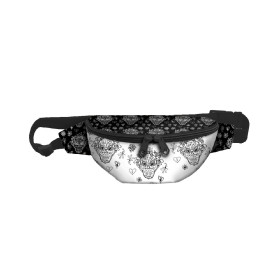 HIP BAG - SKULLS CONTOUR / garland (DIA DE LOS MUERTOS) / Choice of sizes