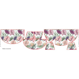 HIP BAG - EXOTIC PLANTS / white / Choice of sizes