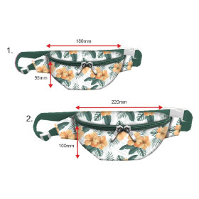 HIP BAG - HIBISCUS Pat. 2 / yellow / Choice of sizes