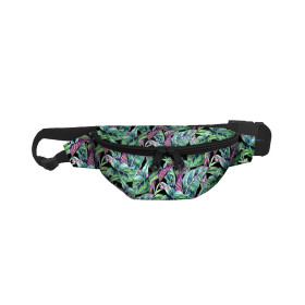 HIP BAG - MINI LEAVES AND INSECTS PAT. 1 (TROPICAL NATURE) / black - big
