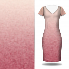 OMBRE / ACID WASH - fuchsia (pale pink) - dress panel Satin