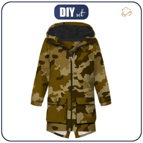 MEN'S PARKA (TOM) - CAMOUFLAGE PAT. 3 / brown - sewing set