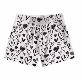 PAJAMAS-SHORTS "LINDA" - HEARTS / black - sewing set