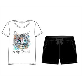 PAJAMAS-T-SHIRT "LINDA" -  CAT - sewing set