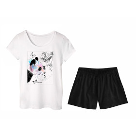 PAJAMAS-T-SHIRT "LINDA" -  PANDA - sewing set