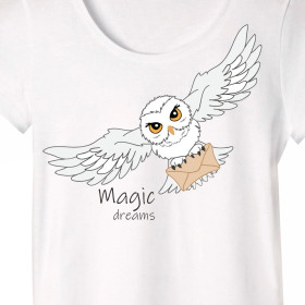 PAJAMAS-T-SHIRT "LINDA" -  OWL (MAGIC SCHOOL) - sewing set