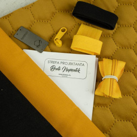 YOGI pencil case - HONEY / honeycomb velour