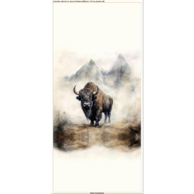 PILLOW 45X45 - WATERCOLOR BISON - sewing set