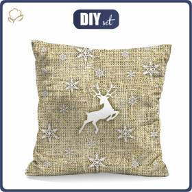 PILLOW 45x45 - DEER / jute - sewing set