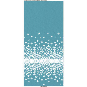 PILLOW 45x45 - BUTTERFLIES / sea blue - sewing set