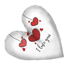 DECORATIVE PILLOW HEART - I LOVE YOU / HEARTS pat. 2