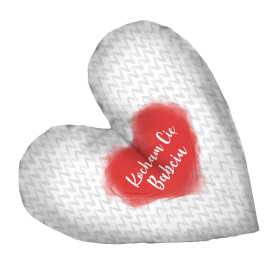 DECORATIVE PILLOW HEART - KOCHAM CIĘ BABCIU / ZIGZAG