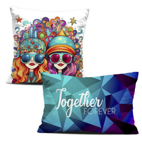 DECORATIVE PILOWS - TOGETHER FOREVER / neon - sewing set