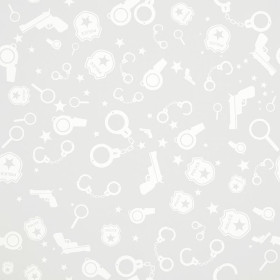 POLICE (background) / light grey - Cotton woven fabric