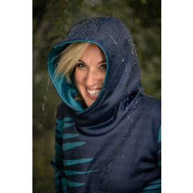 HYDROPHOBIC HOODIE UNISEX - PALM LEAVES - sewing set