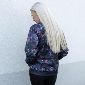WOMEN’S BOMBER JACKET (KAMA) - FLOWERS AND LEAVES - sewing set