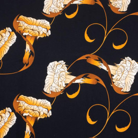 BELLFLOWERS pat. 1 (gold) / black - looped knit 