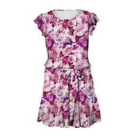 DRESS "EMMA" - PINK PARADISE PAT. 2 - Viscose jersey with elastane