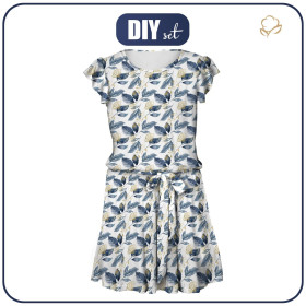 DRESS "EMMA" - RETRO FLOWERS PAT. 5 - Viscose jersey with elastane