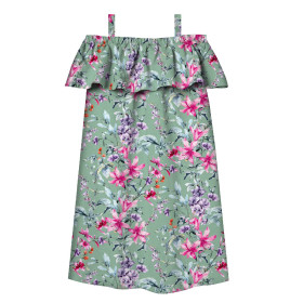 Bardot neckline dress (LILI) - SPRING MEADOW PAT. 3 - sewing set