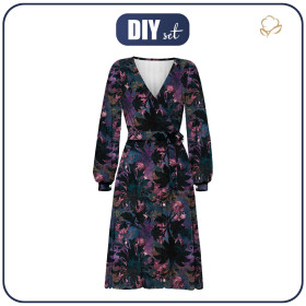 WRAP MIDI DRESS (BIANCA) - FLORAL pat. 7 - sewing set