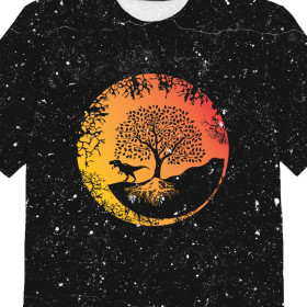KID’S T-SHIRT - TYRANNOSAUR (TREE) / black - single jersey ITY