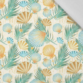 SHELLS AND PALM TREES - Cotton woven fabric