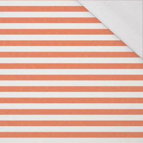 STRIPES 1x1 - acid ecru / acid red - single jersey with elastane 