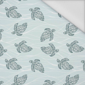 TURTLES / seaweed (BLUE PLANET) - Waterproof woven fabric