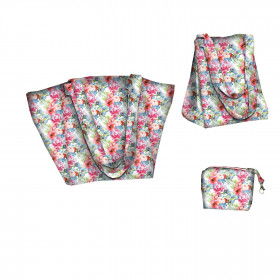 XL bag with in-bag pouch 2 in 1 - WILD ROSE PAT. 3 (IN THE MEADOW) - sewing set