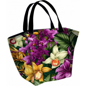 XL bag with in-bag pouch 2 in 1 - EXOTIC ORCHIDS PAT. 7 - sewing set
