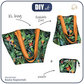 XL bag with in-bag pouch 2 in 1 - PARADISE JUNGLE / black - sewing set