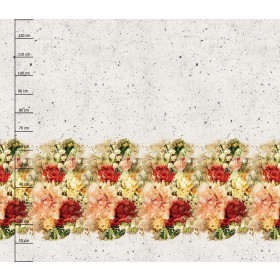 WATERCOLOR FLOWERS PAT. 7 - dress panel Linen 100%