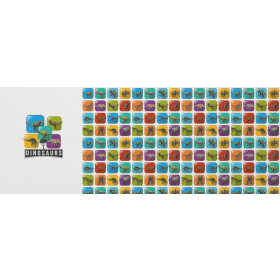 DINO TILES PAT. 2 / mint -  panel,Viscose jersey