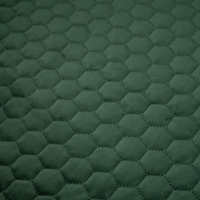 BOTTLED GREEN - Quilted honeycomb velour