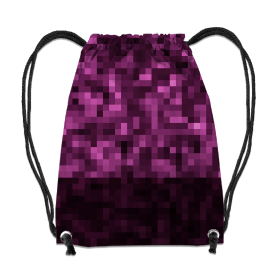 GYM BAG - PIXELS pat. 2 / purple - sewing set