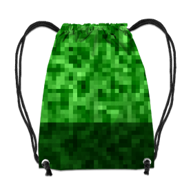 GYM BAG - PIXELS pat. 2 / green - sewing set