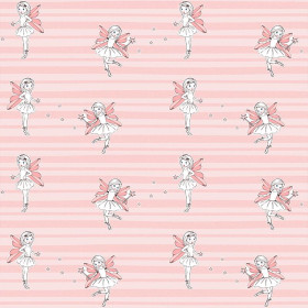 FAIRIES / pink - Cotton woven fabric