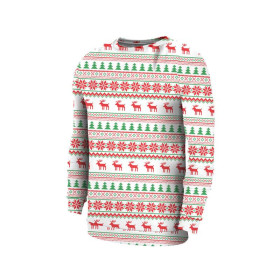MEN’S SWEATSHIRT (COLORADO) - REINDEERS PAT. 2 / red-green - sewing set