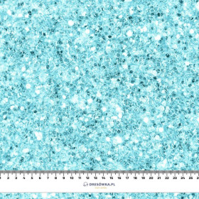 BLUE GLITTER (WONDERLAND) - looped knit fabric