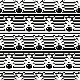 ZEBRAS / white - single jersey TE210