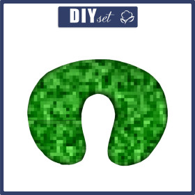 NECK PILLOW - PIXELS pat. 2 / green - sewing set