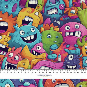 CRAZY MONSTERS PAT. 4 - looped knit fabric with elastane ITY