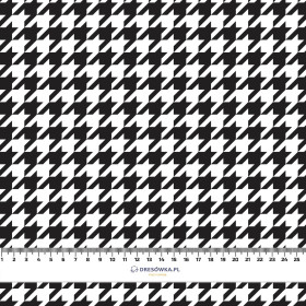 60cm BLACK HOUNDSTOOTH / WHITE - Waterproof woven fabric