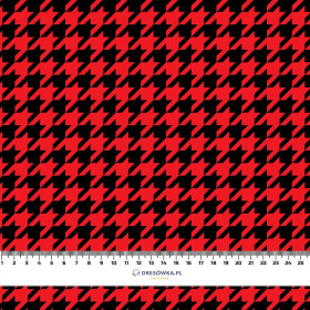 BLACK HOUNDSTOOTH / red