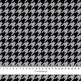 BLACK HOUNDSTOOTH / grey - single jersey 