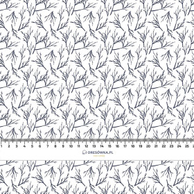 TWIGS pat. 2 (WINTER TIME) / white - light brushed knitwear
