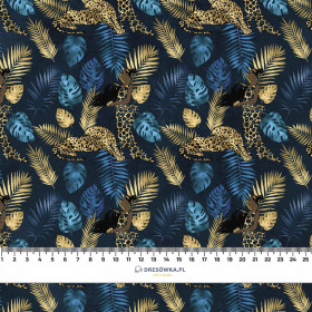 GOLD LEOPARD - looped knit fabric with elastane ITY