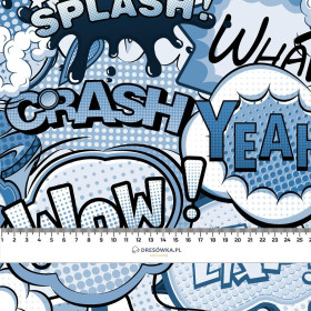 COMICS (CLASSIC BLUE)   - Hydrophobic brushed knit
