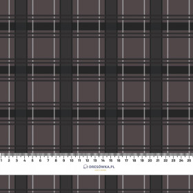 CHECK PAT. 11 / grey - looped knit fabric with elastane ITY